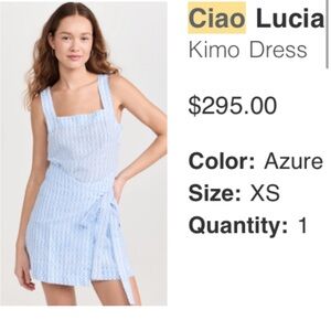 Ciao Lucia Kimo Dress - worn once and freshly dry cleaned!